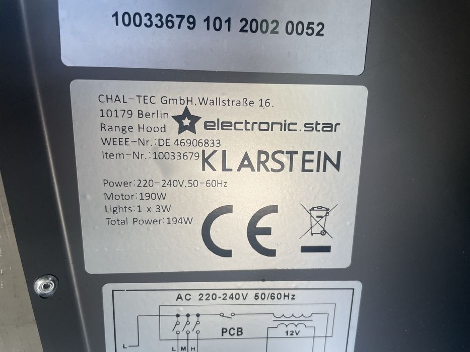 Вытяжка Klarstein Isabella (Германия)