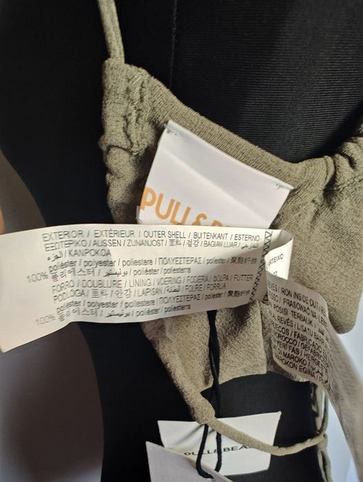 Pull& bear top nowy z metką khaki XS