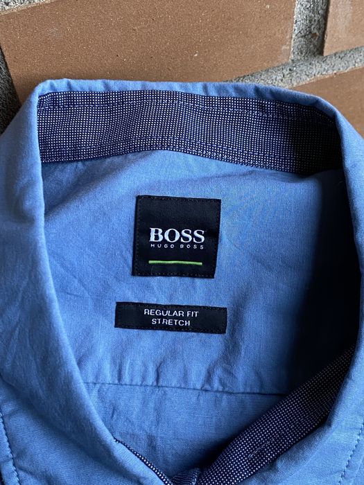 Рубашка Hugo Boss оригінал 10/10 синя L/XL