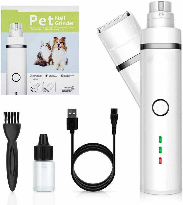 Moedor e aparador de unhas de cão/gato  de pêlos 2 em 1