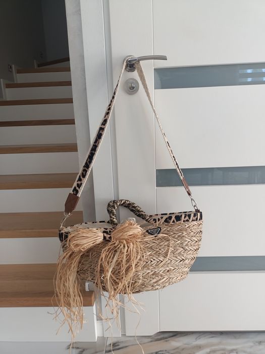 Śliczna torebka koszyk lato listonoszka plaża długi pasek