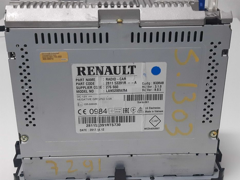Auto Rádio e GPS  Original da Renault e Dácia