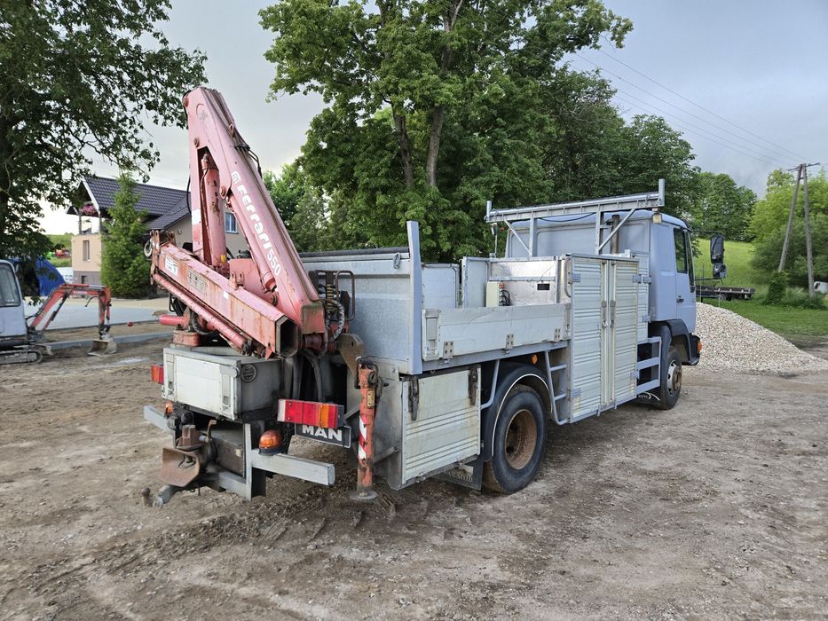 Man 8.163 + HDS Samochód Ciężarowy
