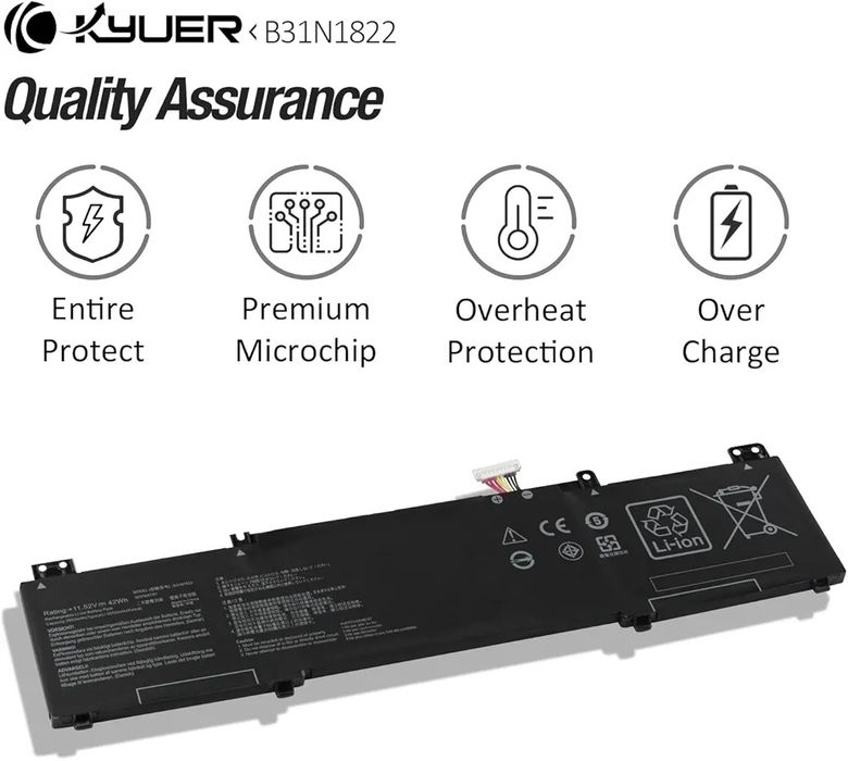 Акумулятор для ноутбука K KYUER B31N1822 для Asus ZenBook Flip 14