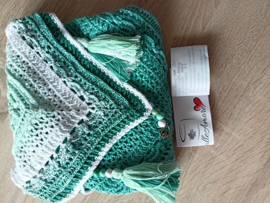 Chusta,szal zrobiona szydelkiem