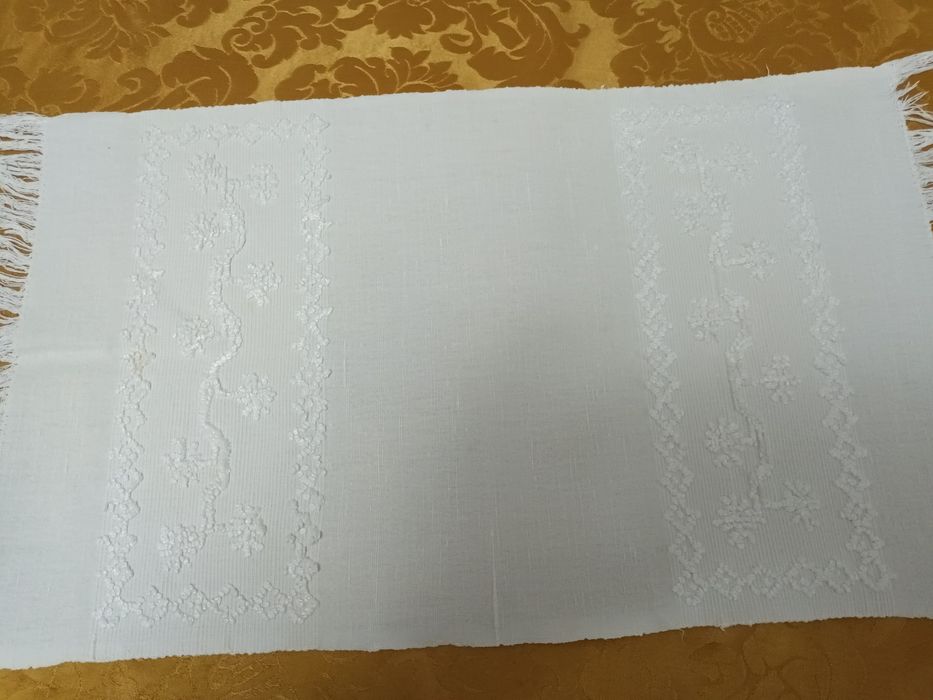 Toalha de Cesto feita em tear