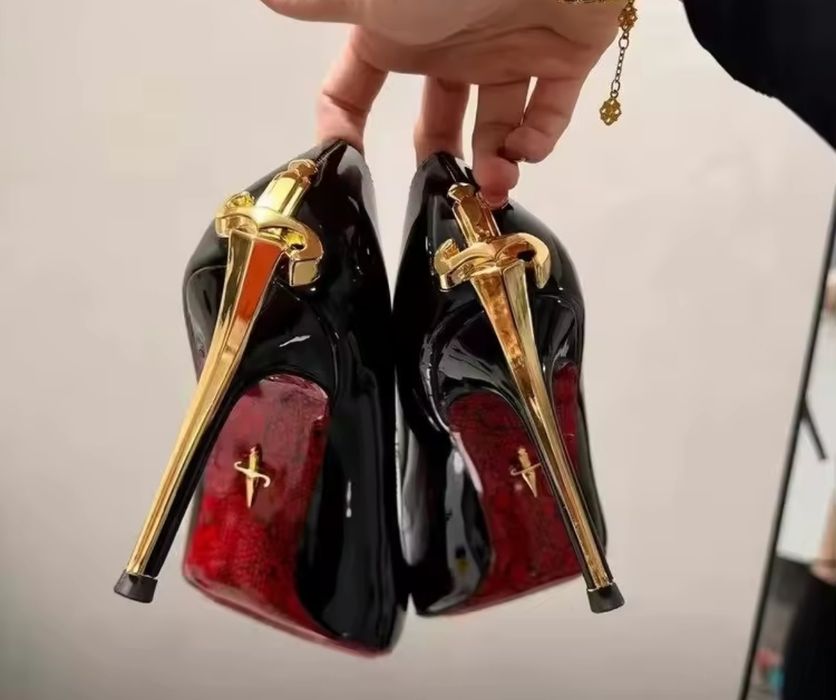 Buty obcas wysokie czarne NOWE róż 41-42