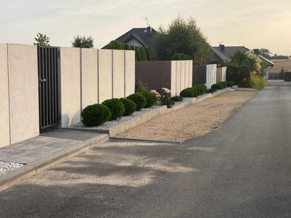 ogrodzenie betonowe elka betonowa mur betonowy przęsła grzebieniowe