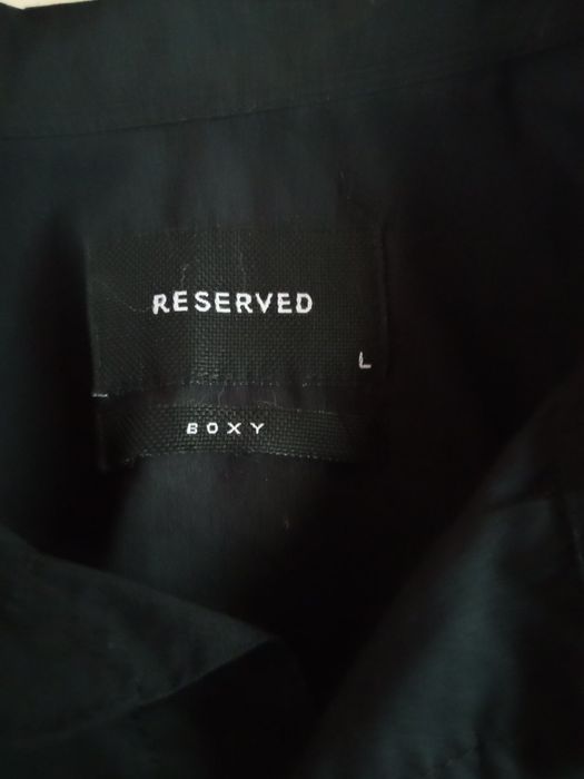 Koszula czarna męska Reserved Boxy Slim fit rozmiar L