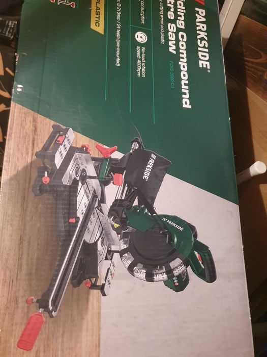 Nowa piła ukosnica z posuwem Parkside PZKS 2000 C3 ukosowa gwarancja3