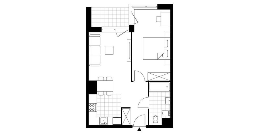2-pokojowe mieszkanie 42m2 + loggia Bez Prowizji
