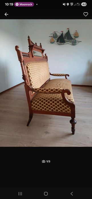 Kanapa 3 + fotel Tron + krzesło Antyki