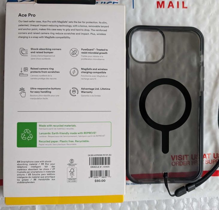 з США Преміум Якісні Zagg для iPhone 15 Plus / Pro BodyGuardz ace pro