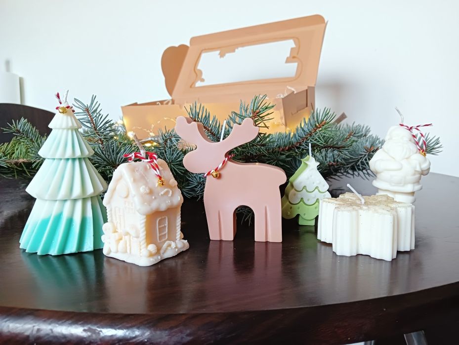 Duży box świece sojowe prezent 30cm