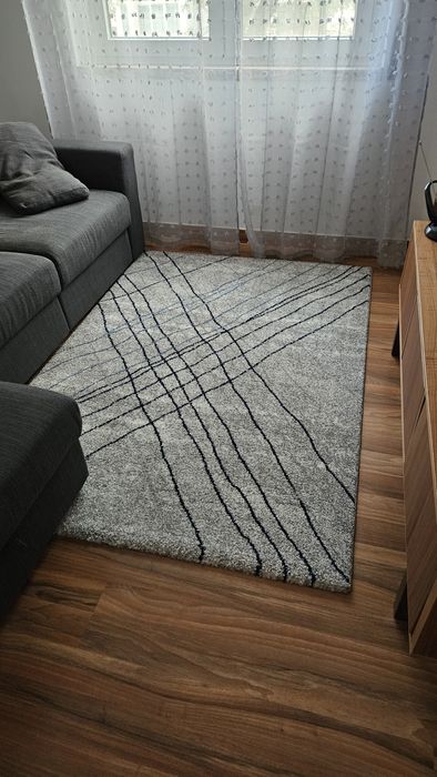 Carpete cinza/azul fabrico espanhol, 133x190