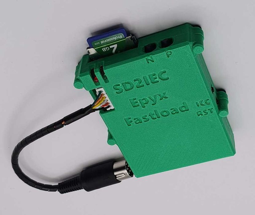 Kartridż SD2IEC + Epyx Fastload do Commodore, karta SD albo microSD