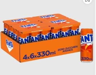 Fanta Zero Sugar Orange – puszka 330 ml x 24 sztuki (z włoskim sokiem pomarańczowym)