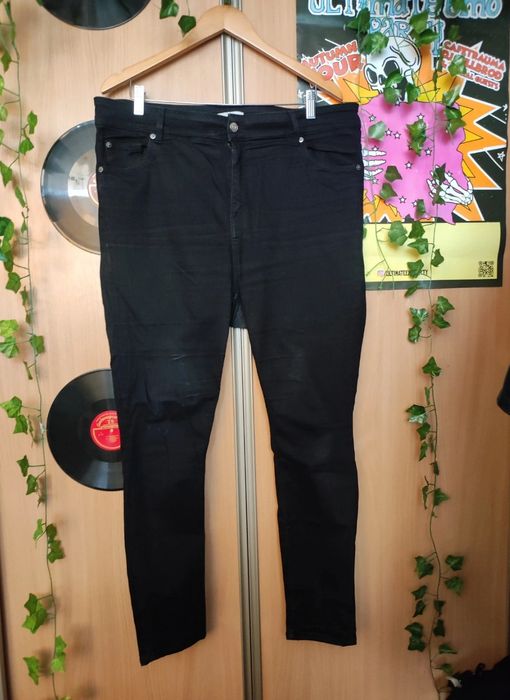 Czarne Jeansy Rurki Damskie H&M Skinny Jeans 50