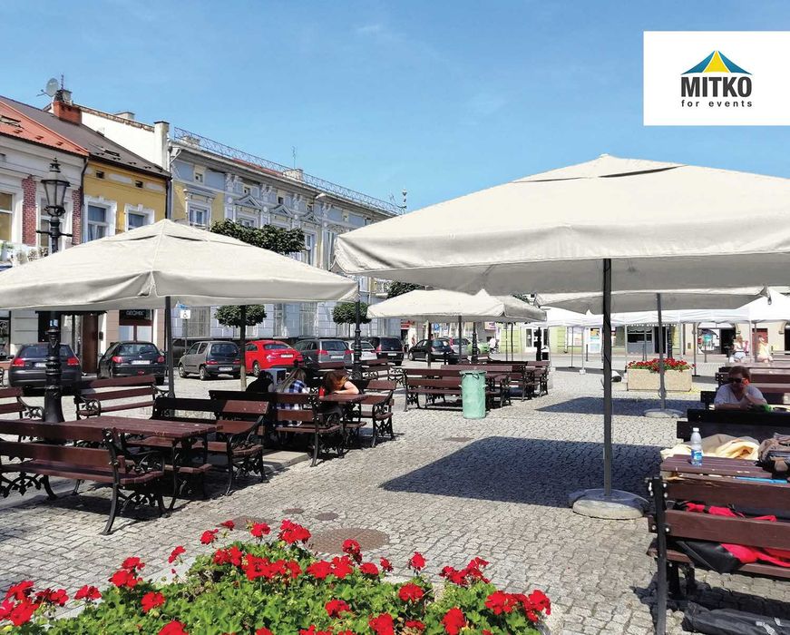 Wynajem parasoli reklamowych od producenta MITKO