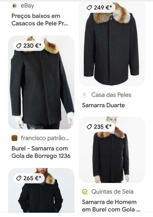 Samarra Alentejana n.52 gola pelo de Borrego veste um L