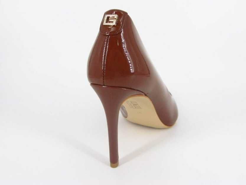 Guess damskie szpilki Czółenka Brązowe Lakierowane ORYGINALNE Roz 40