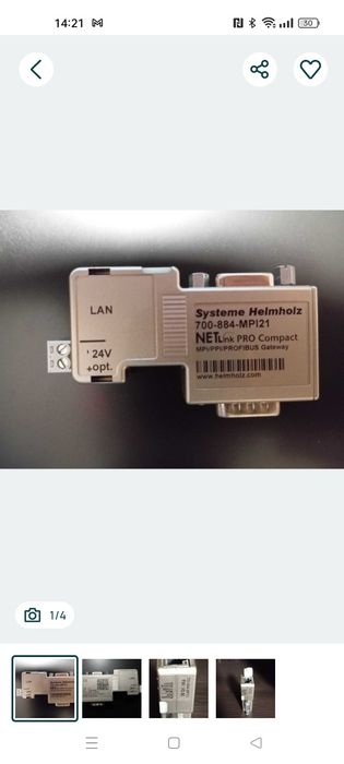 Helmholz Netlink PRO Compact. Konwerter MPI Profibus na ethernet