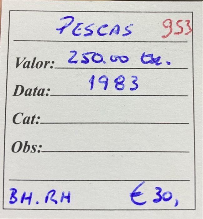 Moeda 953 Conf. Mundial PESCAS 1983