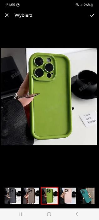 Sprzedam nowe zielone mustard green etui Samsung A21S