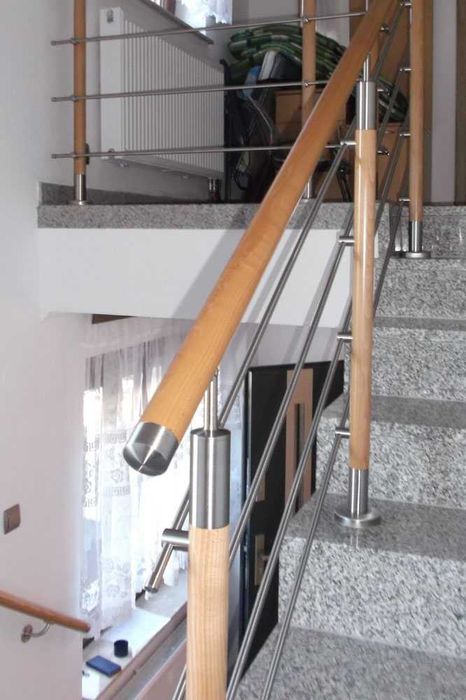 Balustrada schodowa drewniana 2,5m. System do samodzielnego montażu!