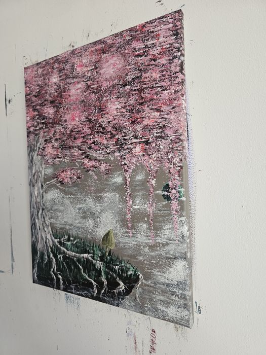Obraz "Drzewo 5.0. Halucynacja". 30x40 cm Akryl na płótnie.