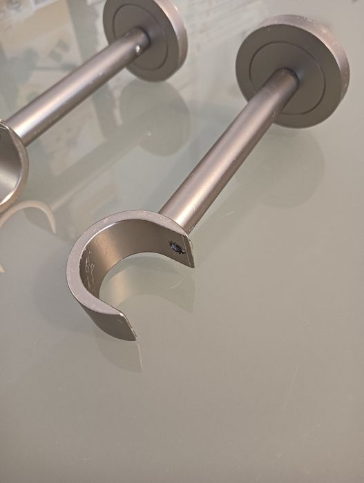 Suportes ponteira metálicos para varão cortinas  - Novos!*