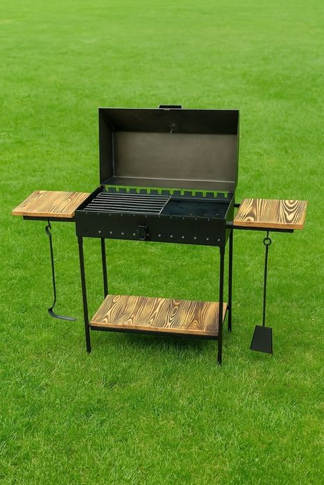 Мангал Grill посилений.  Розкладний стаціонарний мангал-гриль