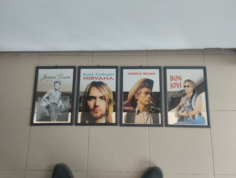 Various mirrored frames of 90s musicians64584714205826122