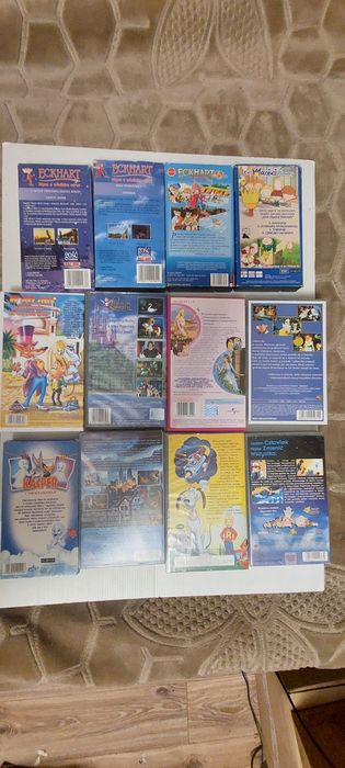 Bajki  kasety VHS ,zestaw 12 sztuk