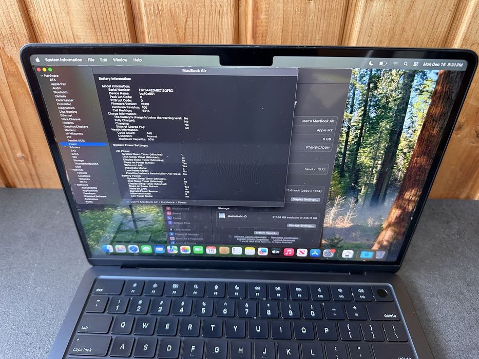 Macbook air m2 A2681 midnight 8gb 256gb