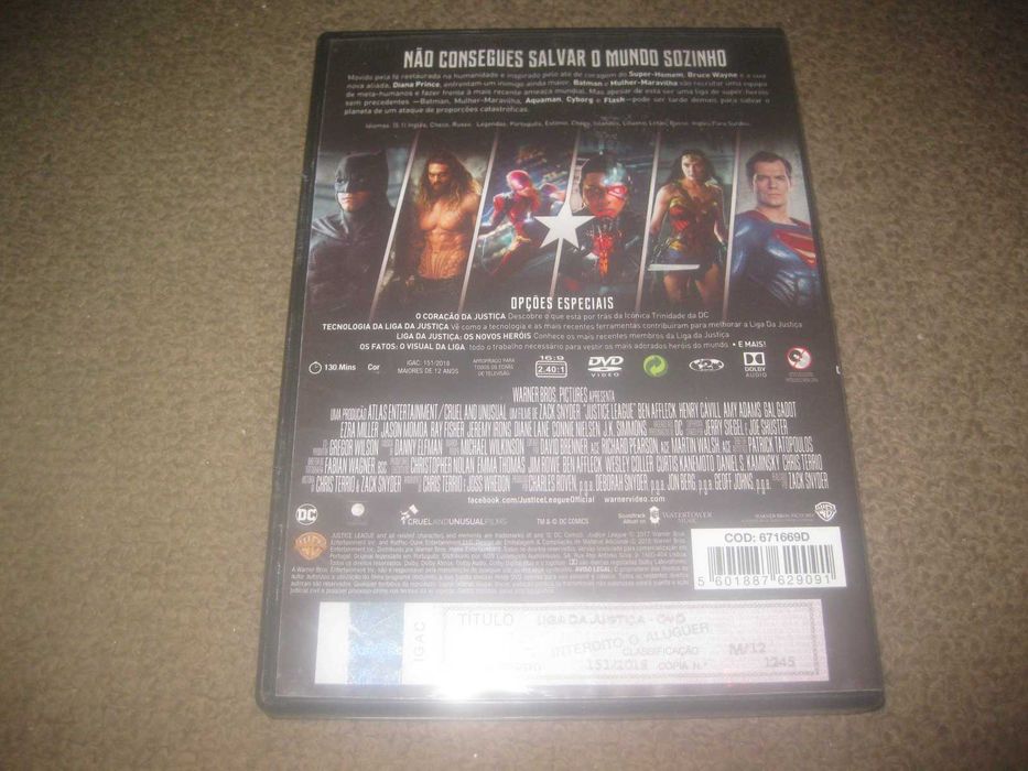"Liga da Justiça" com Ben Affleck numa Edição Especial com 2 DVDs