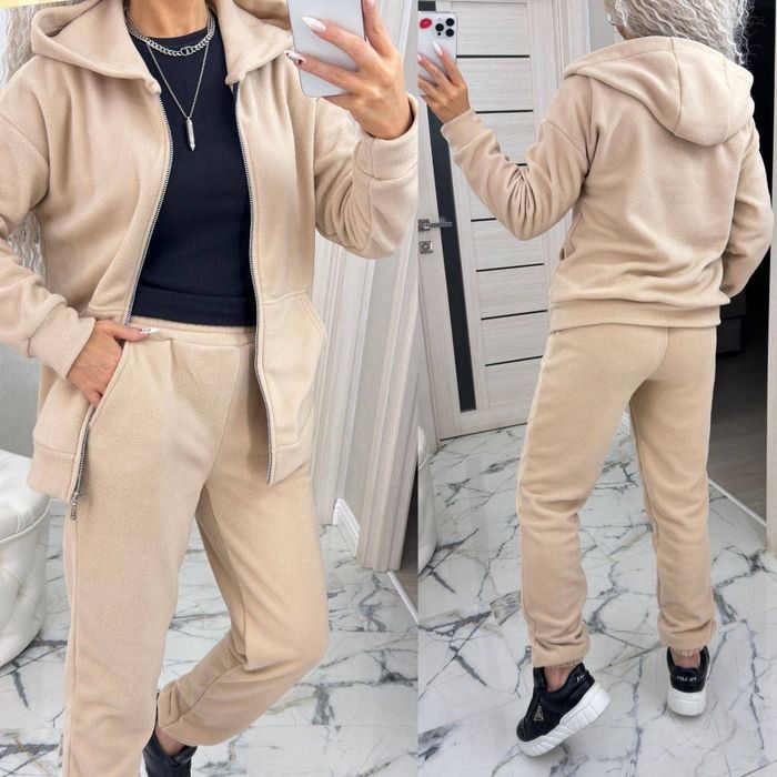 Теплий  Жіночий спортивний Костюм з двостороннього флісу Полар