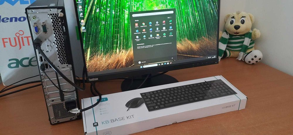 Pack Pç Lenovo M720S+Lcd 22"P 8ªG|I7-8700|16G|NVMe512+HDD500|5G+BT|W11