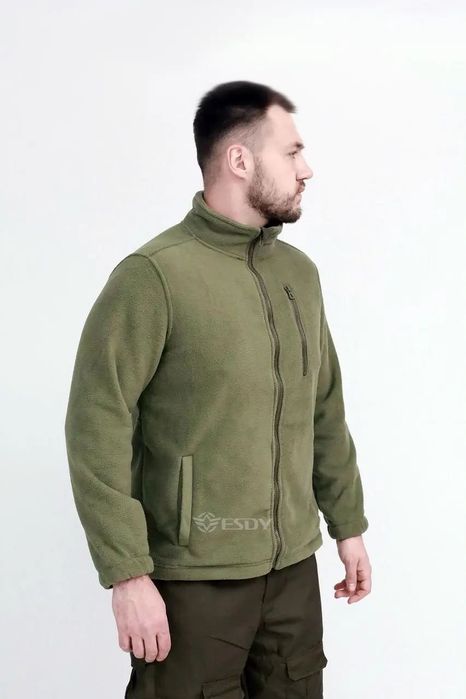 Флісова кофта чорна олива мультика фліска флиска флисовая тактична