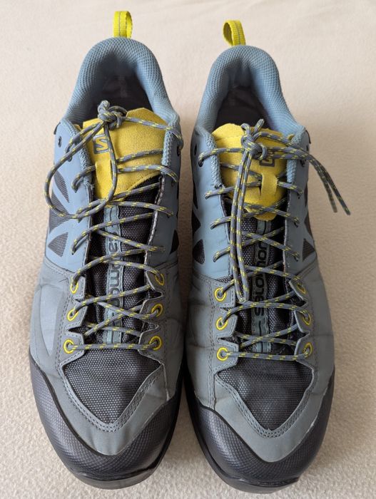 Кроссовки Salomon X ALP SPRY GTX® Stormy Wea/Magnet FW18-19 серые. р46