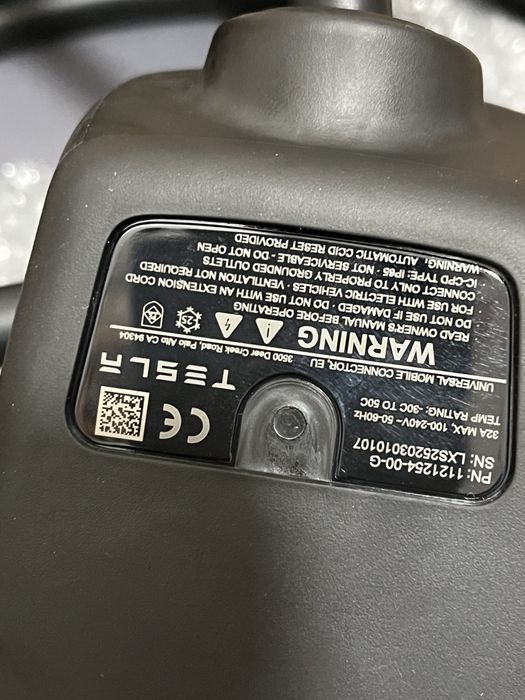 Carregador TESLA original Novo Bolsa e adaptador doméstico