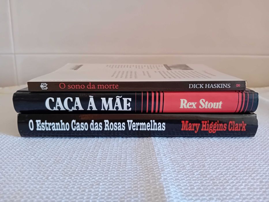 Livros policiais Dick Haskins/Mary Higgins Clark/Rex Stout