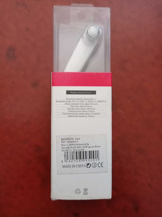 Auricular Telemóvel por Bluetooth