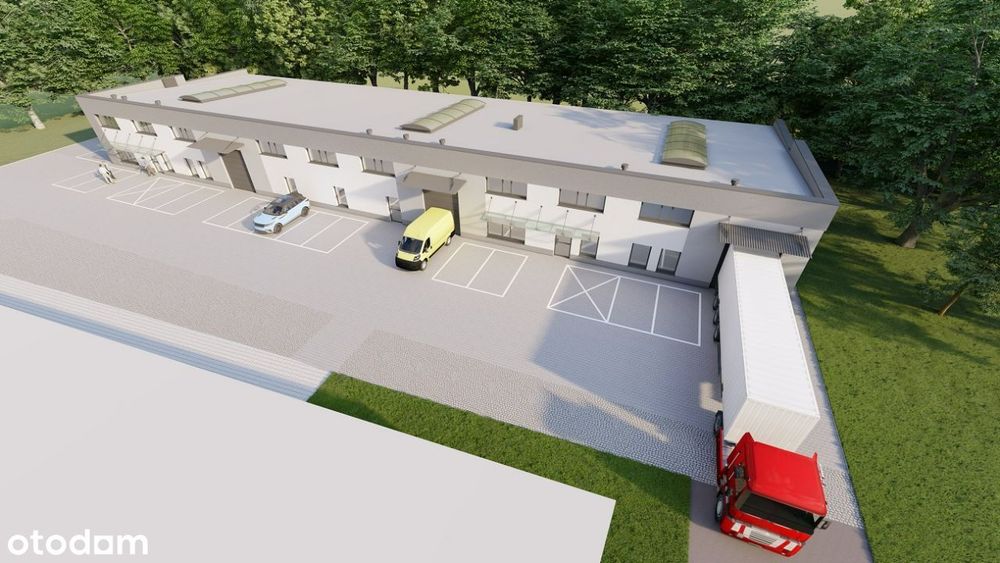 Hala magazynowa z cz. handlowo-biurową, pow. 820 m2