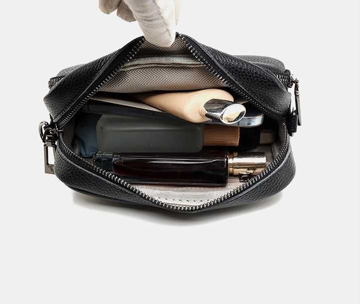 Чорна сумка з натуральної шкіри | сумка клатч|сумка жіноча через плече