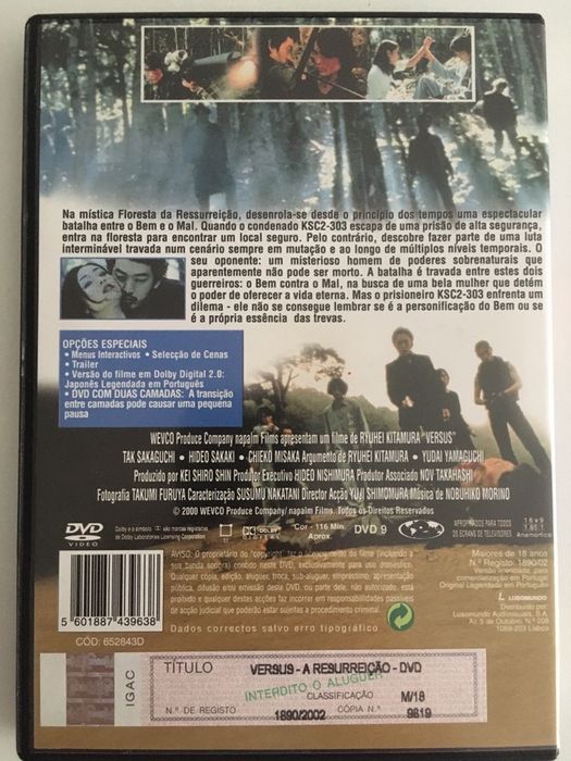 Versus a Ressurreição - DVD 9Gb - Edição Nacional Legendas PT (Portes CTT GRÁTIS)