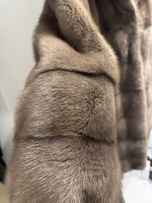 Норкова шуба мокко шоколад