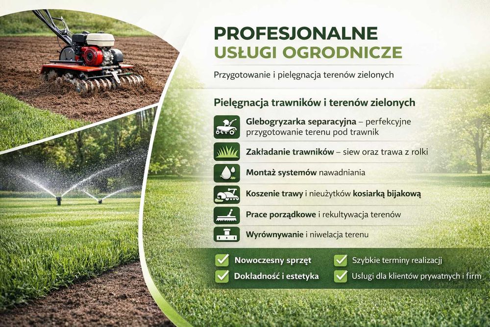 Trawniki - pielęgnacja, zakładanie, systemy nawadniające