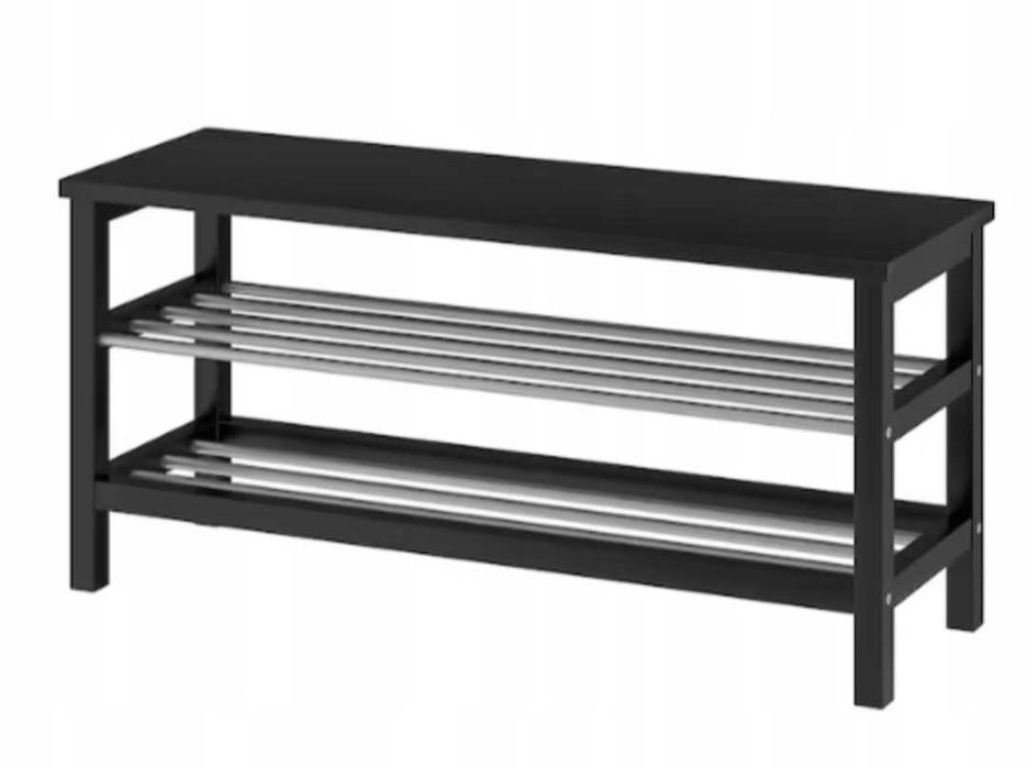 Czarna ławka na buty IKEA