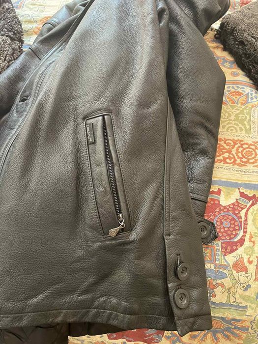 Куртка шкіряна утеплена на чоловіка